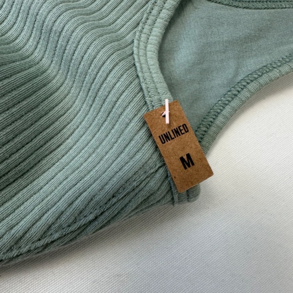 NWT PINK Teal Green Crinched Corset cropped top size Medium - Picture 5 of 7